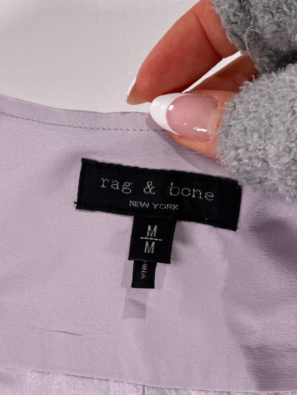 Rag And Bone Women Felix Silk Draped Blouse Lilac Sleeveless M - Picture 4 of 13